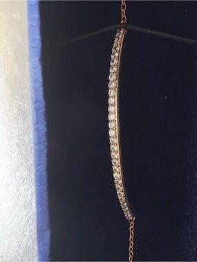 Swarovski Rose Gold Crystal Bar Bracelet